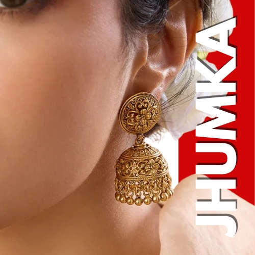 Oxidized jhumkas